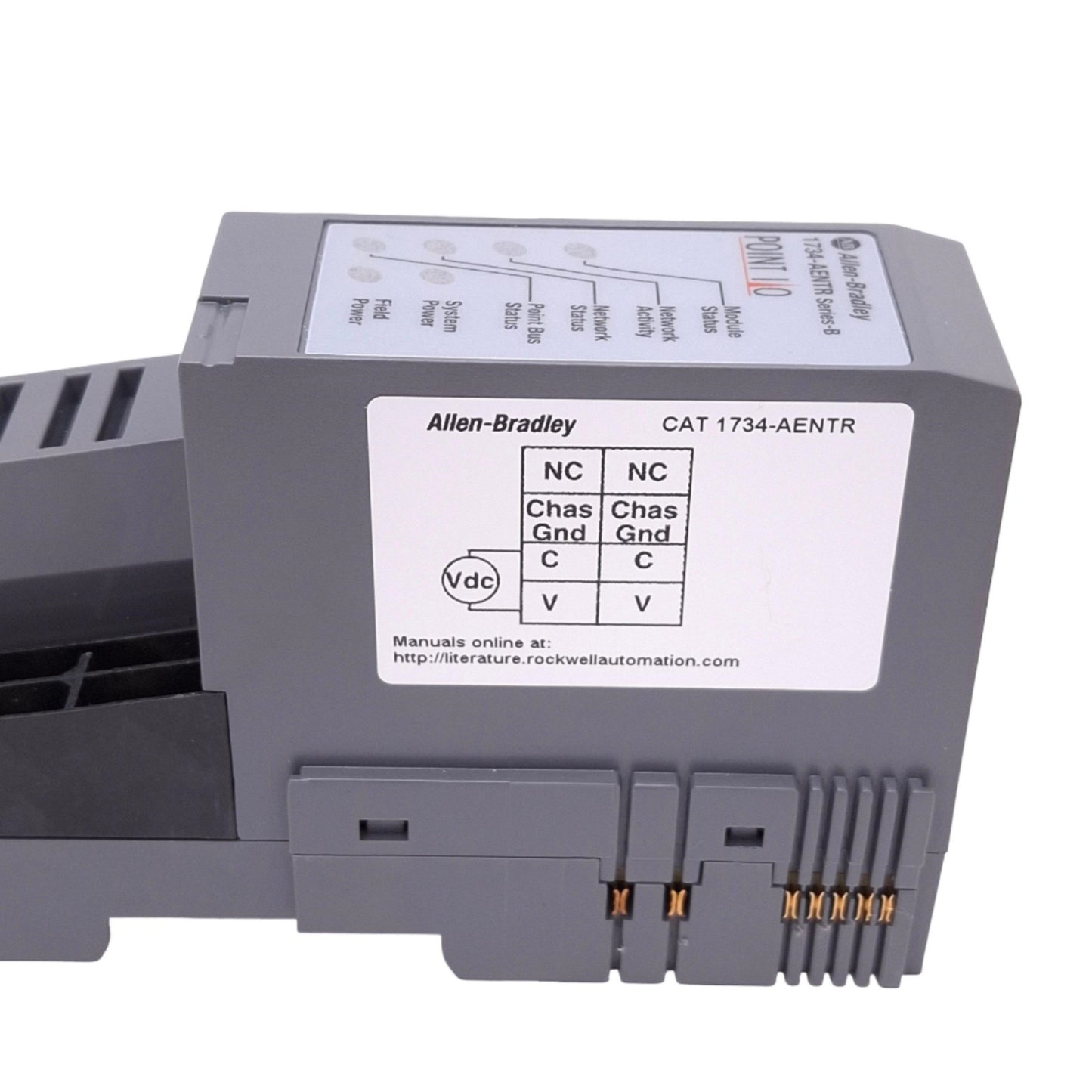 Used Allen Bradley 1734-AENTR POINT I/O Network Adapter, 2-Port EtherNet/IP, 24VDC