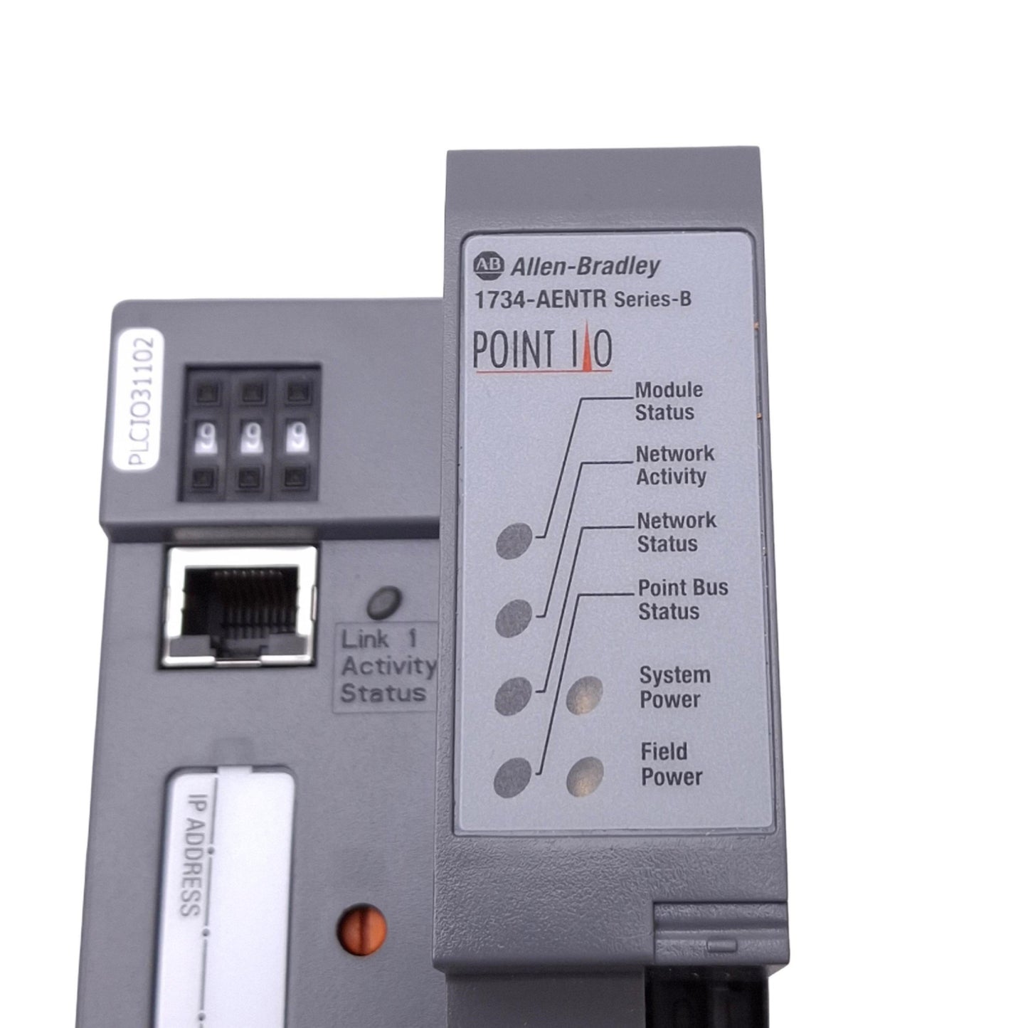 Used Allen Bradley 1734-AENTR POINT I/O Network Adapter, 2-Port EtherNet/IP, 24VDC