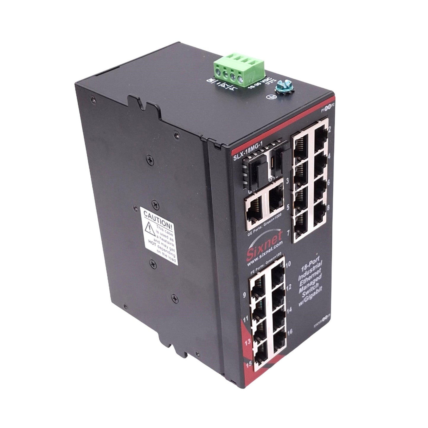 Used Red Lion SLX-18MG-1 Sixnet Managed Ethernet Switch 18-Port, Gigabit, 10-30VDC