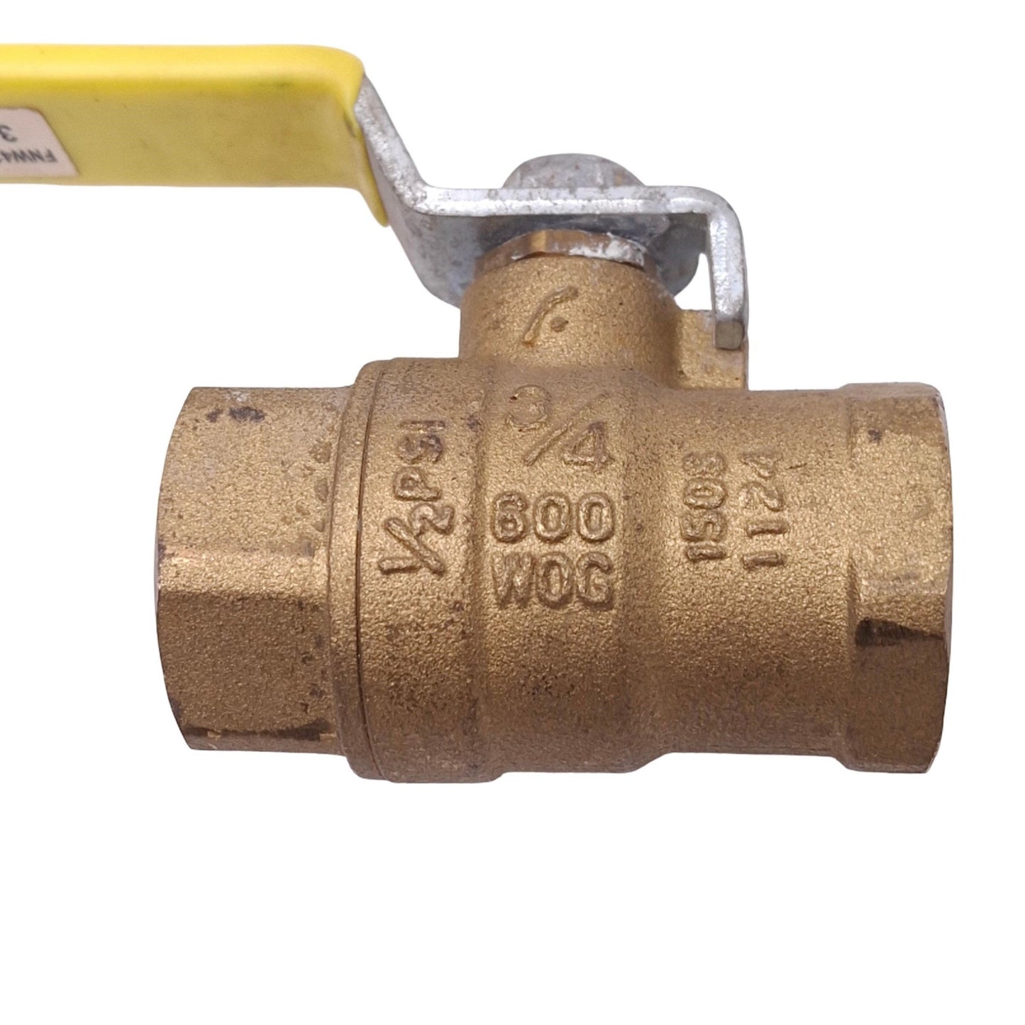 Used FNW FNW410AF Brass 2-Piece Ball Valve, 3/4in NPT, 600WOG 150WSP Max