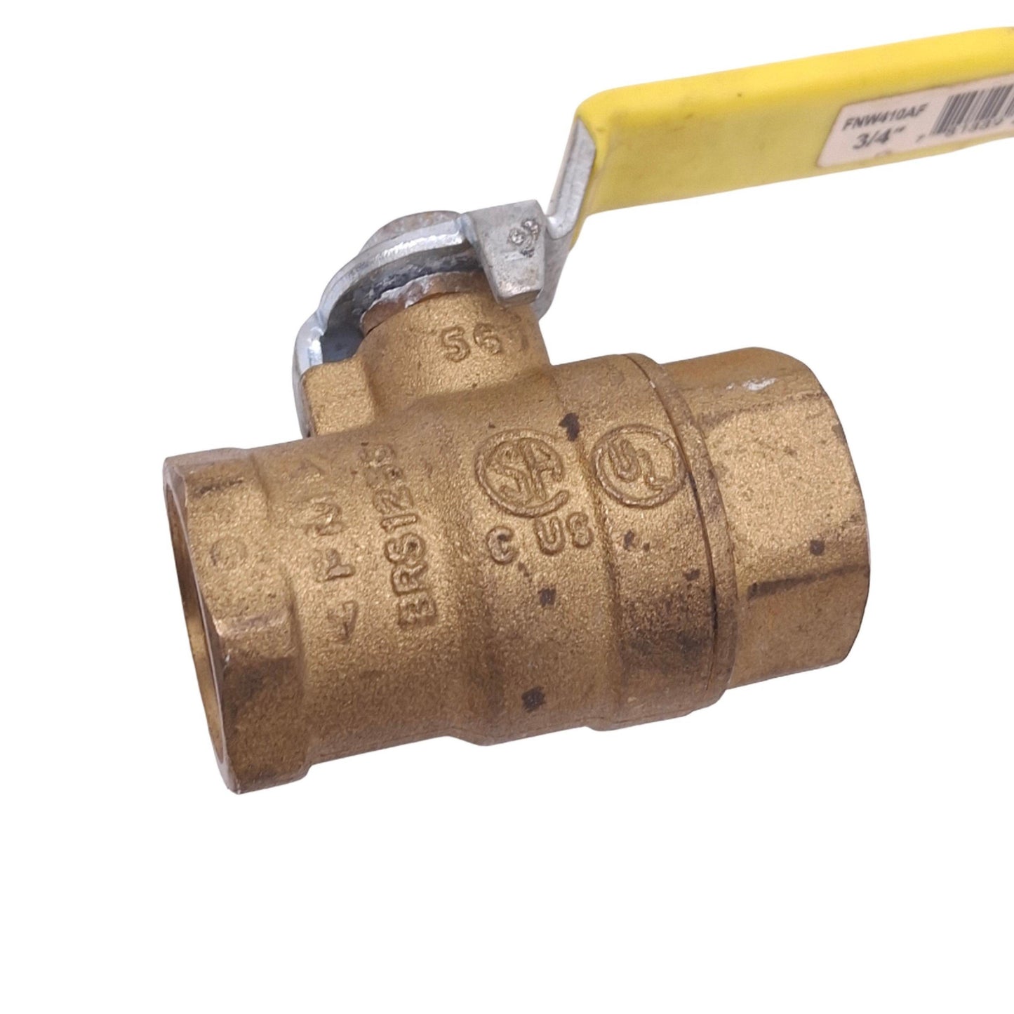 Used FNW FNW410AF Brass 2-Piece Ball Valve, 3/4in NPT, 600WOG 150WSP Max