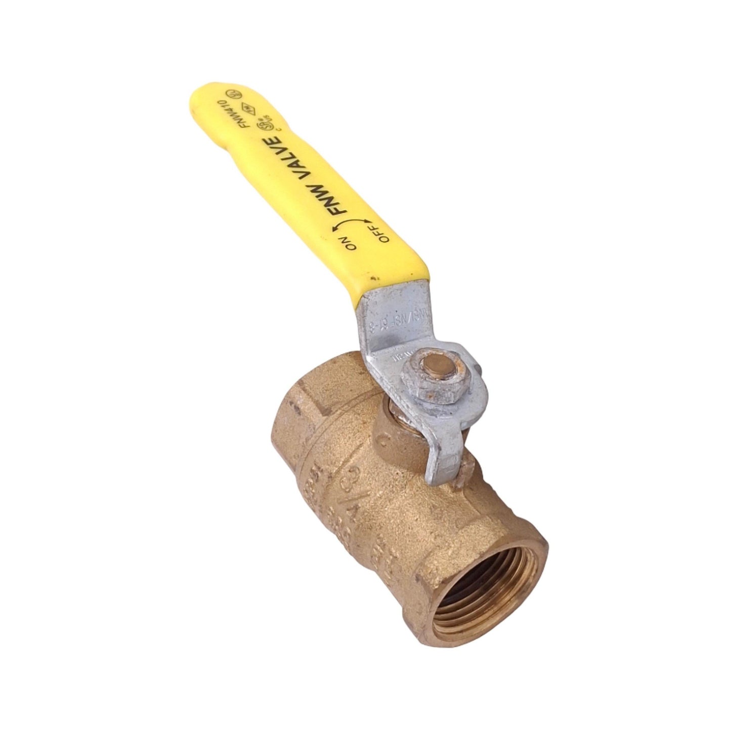Used FNW FNW410AF Brass 2-Piece Ball Valve, 3/4in NPT, 600WOG 150WSP Max