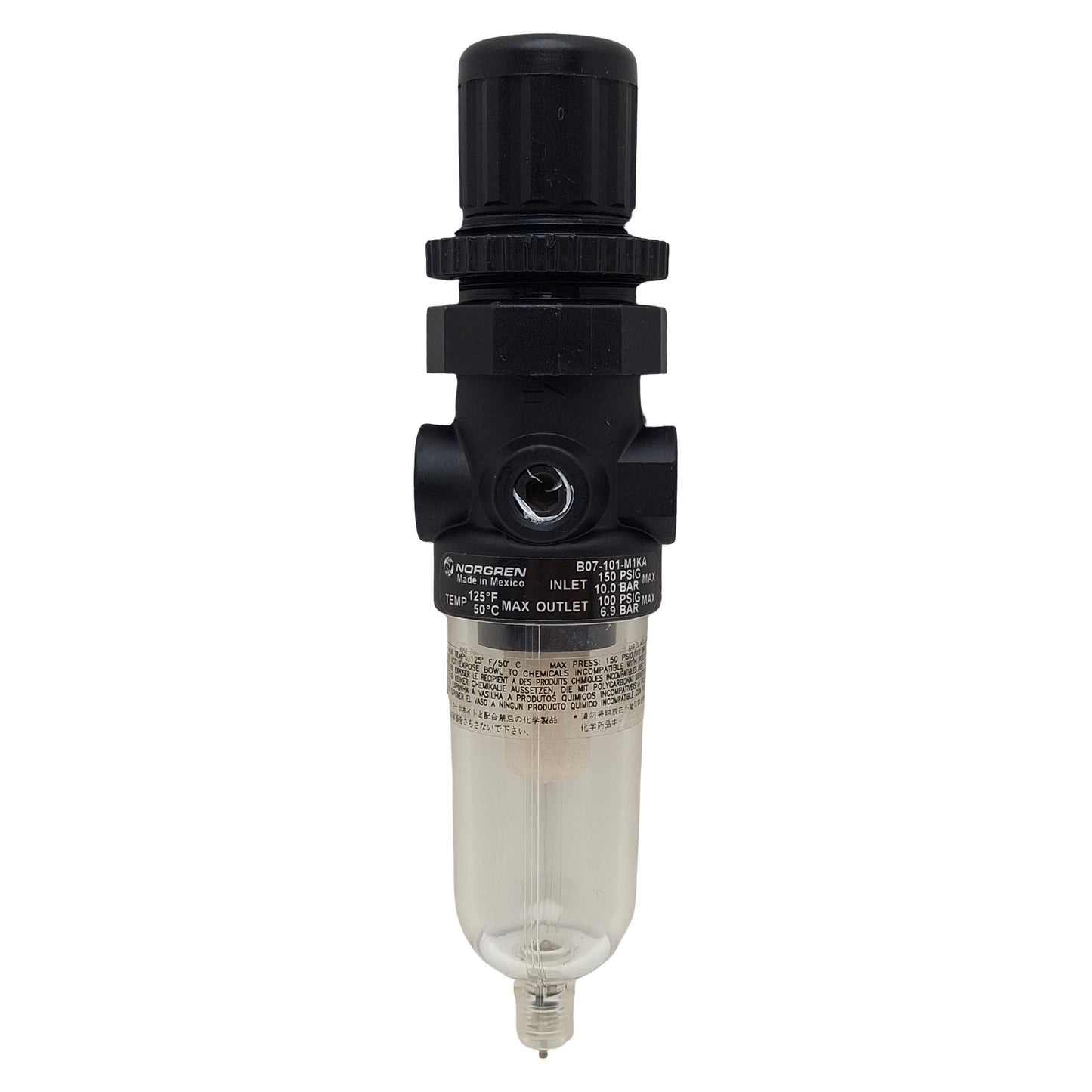 Used Norgren B07-101-M1KA Filter Regulator, 0.3-7bar Set, 7bar Max In, 5µm, 1/8in PTF