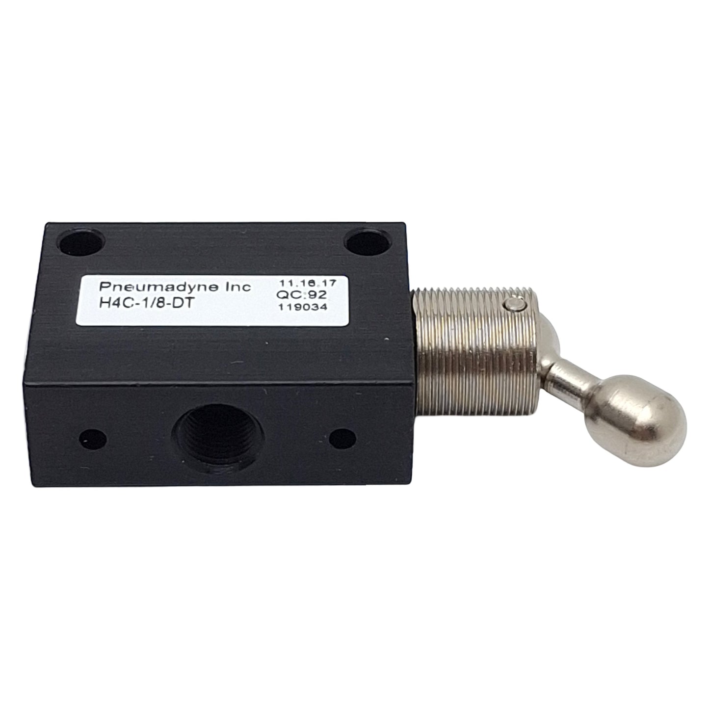 New Bimba Pneumadyne H4C-1/8-DT Detented Toggle Valve, 3/2-Way, 1/8in NPT, 125psi