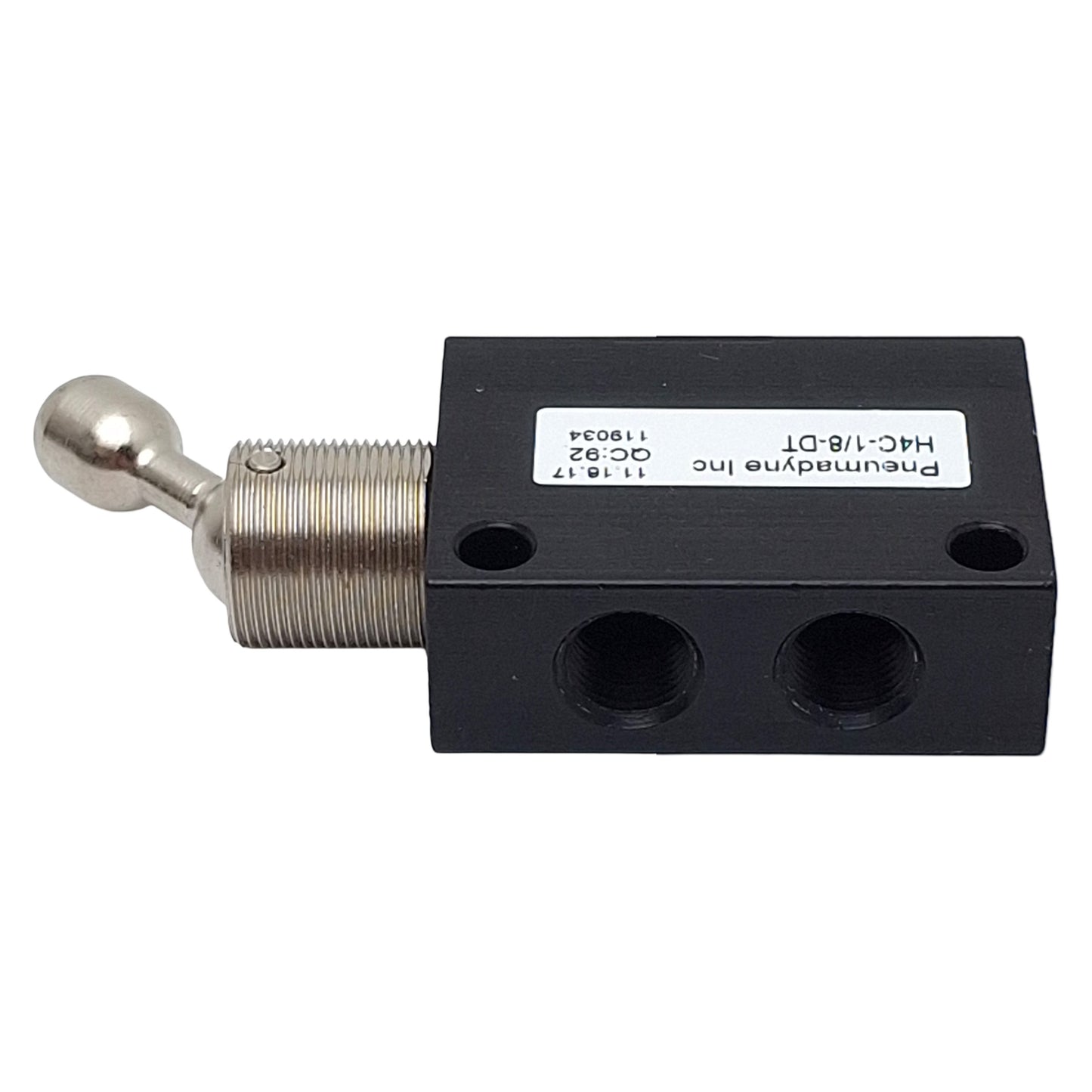 New Bimba Pneumadyne H4C-1/8-DT Detented Toggle Valve, 3/2-Way, 1/8in NPT, 125psi