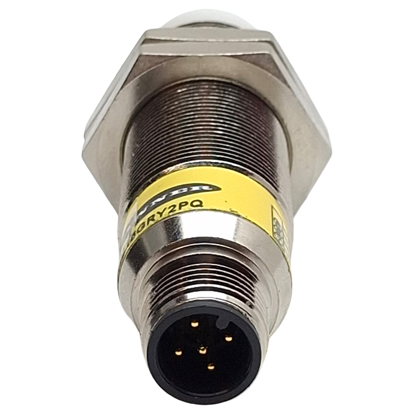 Used Banner M18GRY2PQ EZ-LIGHT Indicator, Red/Green/Yellow, PNP, 10-30VDC, 5-Pin M12