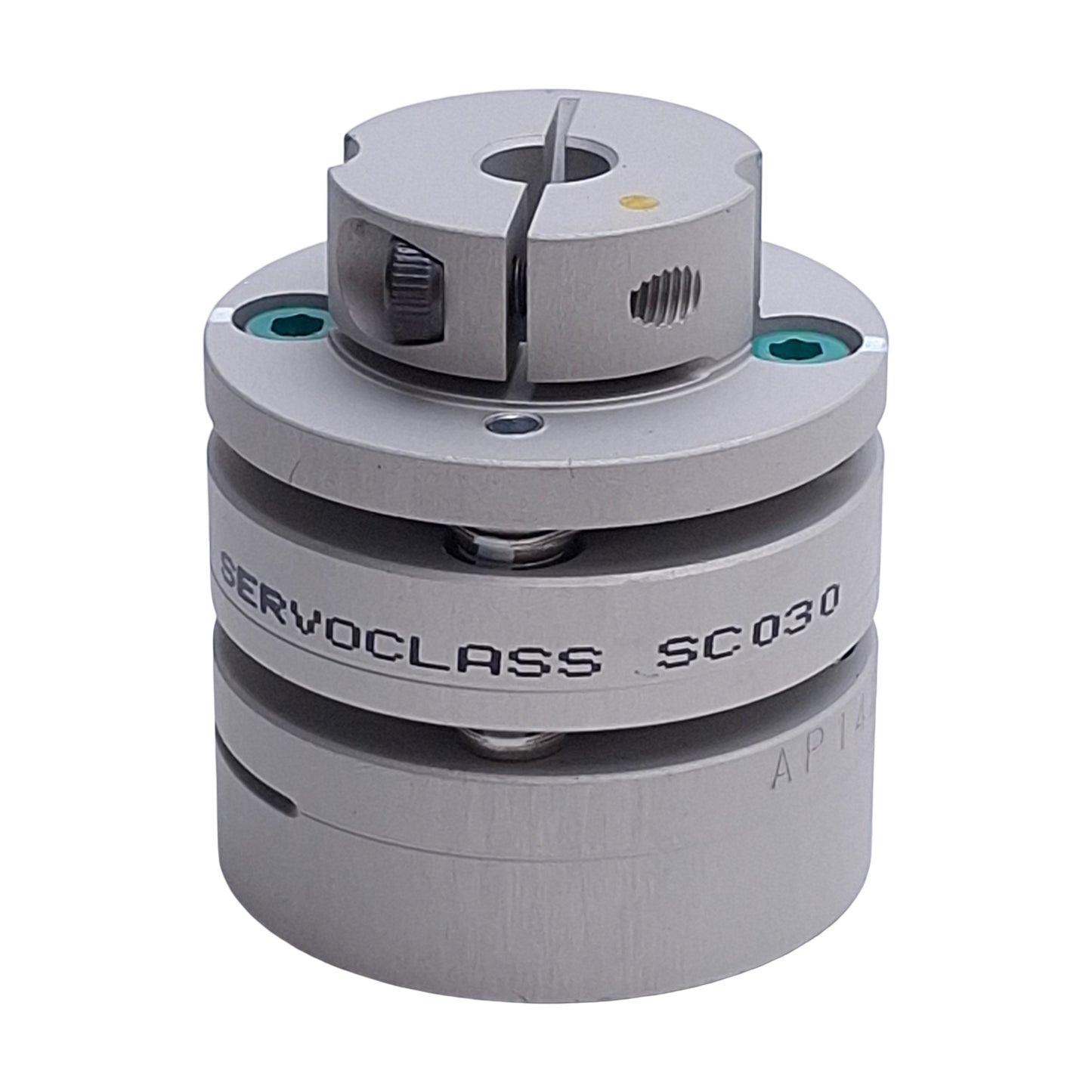 New – Open box Zero Max SC030-1/2-1/4 Flexible Aluminum Coupling, 1/2in to 1/4 Bore, 1.33in OD