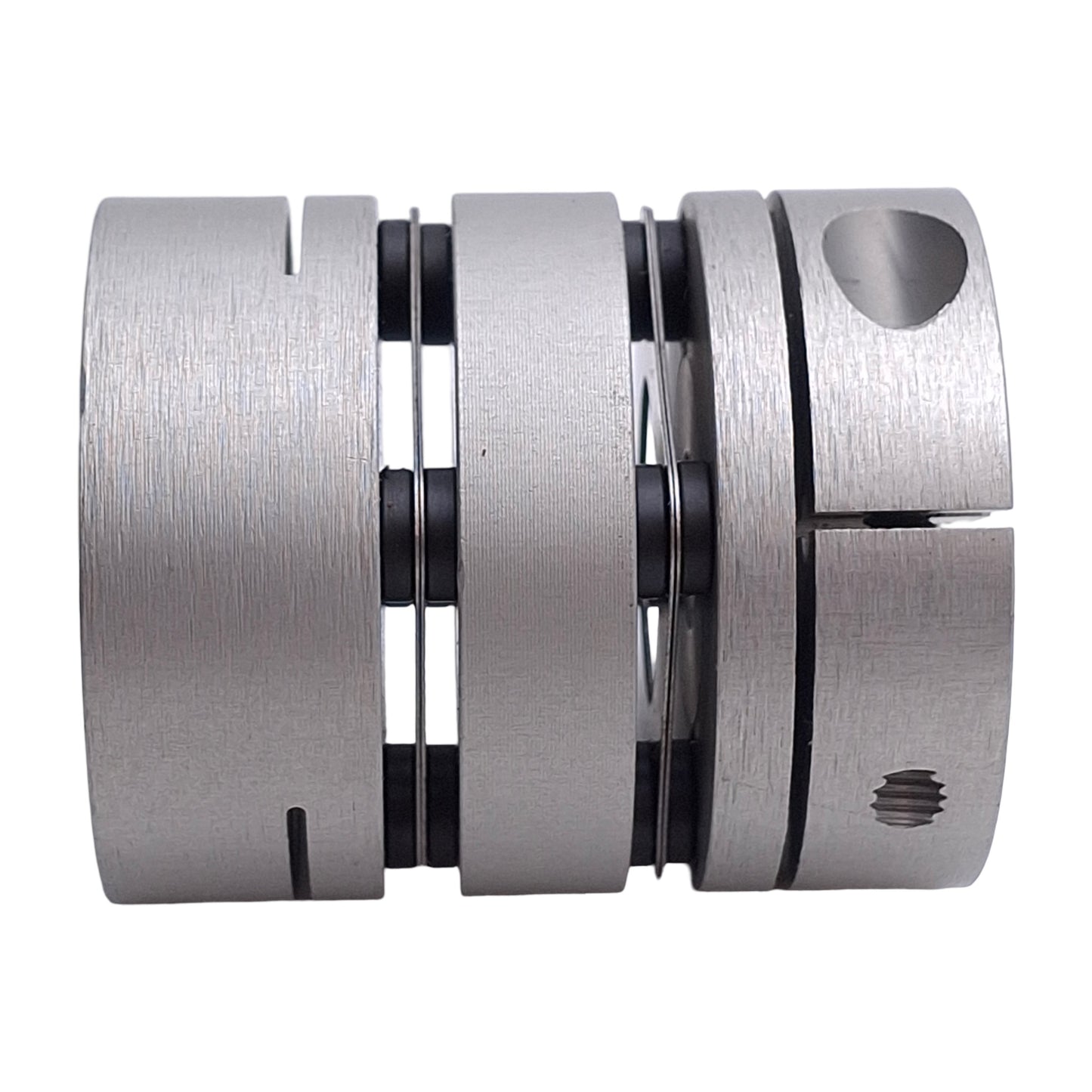 New – Open box Zero Max SC035-005 Flexible Aluminum Coupling, 3/8in Bores, 39mm OD, 47mm Length