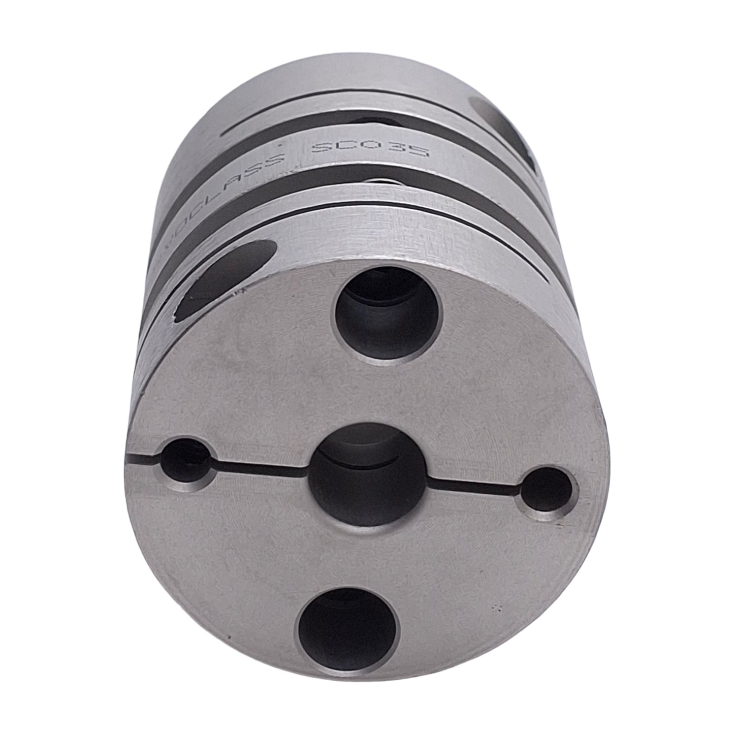 New – Open box Zero Max SC035-005 Flexible Aluminum Coupling, 3/8in Bores, 39mm OD, 47mm Length