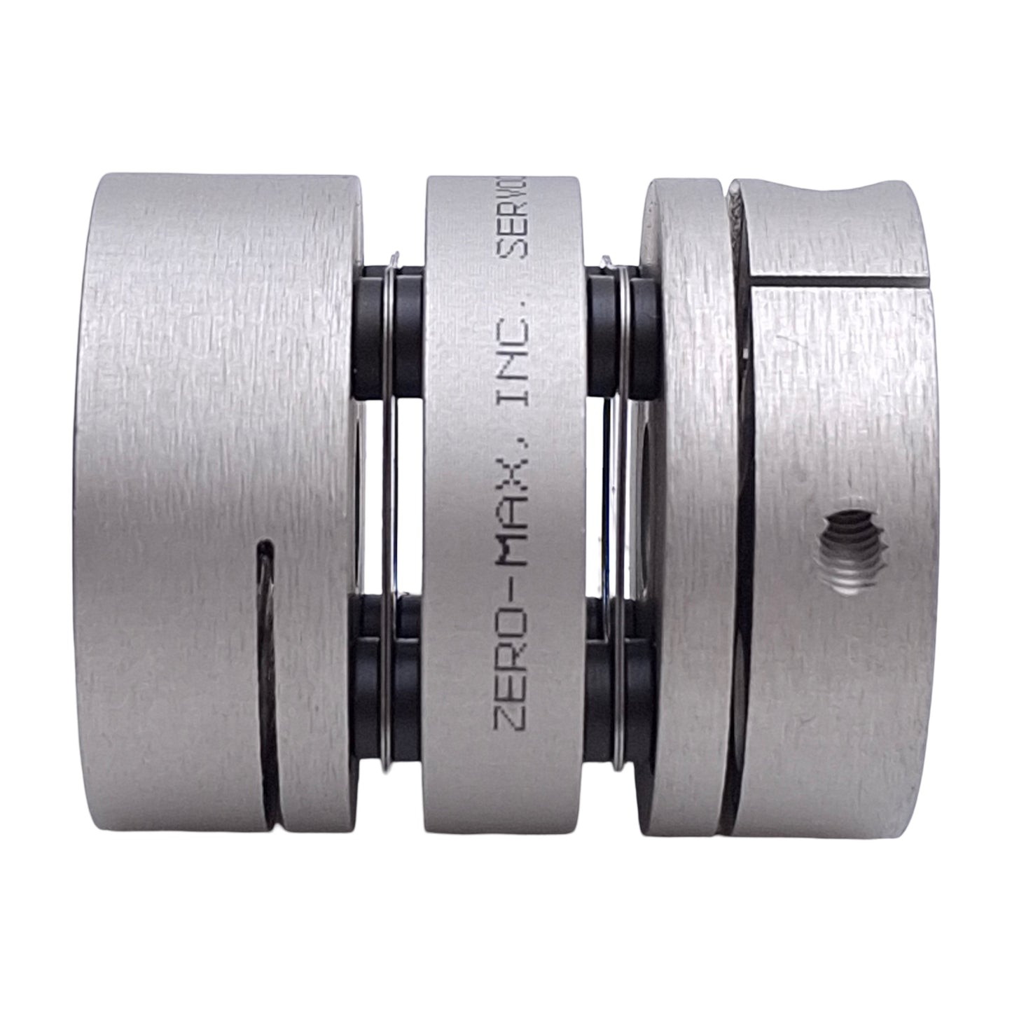 New – Open box Zero Max SC035-005 Flexible Aluminum Coupling, 3/8in Bores, 39mm OD, 47mm Length