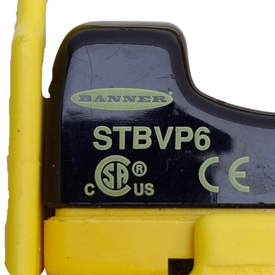 Used Banner STBVP6 Safety Optical Touch Button PNP, 10-30VDC, Flying Leads, 1ft Cable