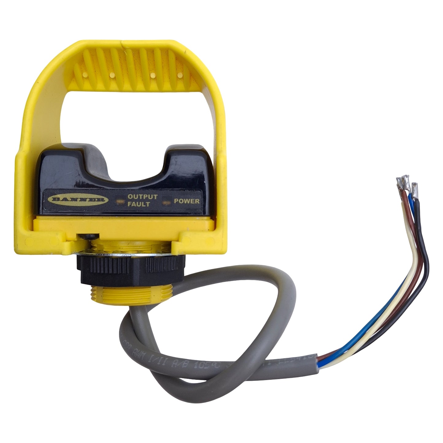 Used Banner STBVP6 Safety Optical Touch Button PNP, 10-30VDC, Flying Leads, 1ft Cable