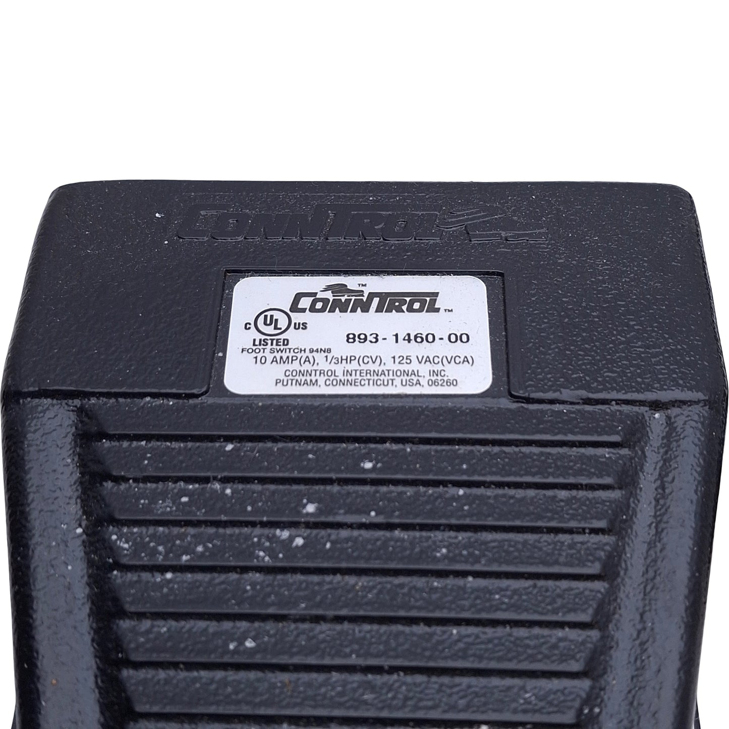 Used ConnTrol 893-1460-00 Foot Pedal Switch, Momentary, 10A 125VAC, 1/3HP, 5ft Cable