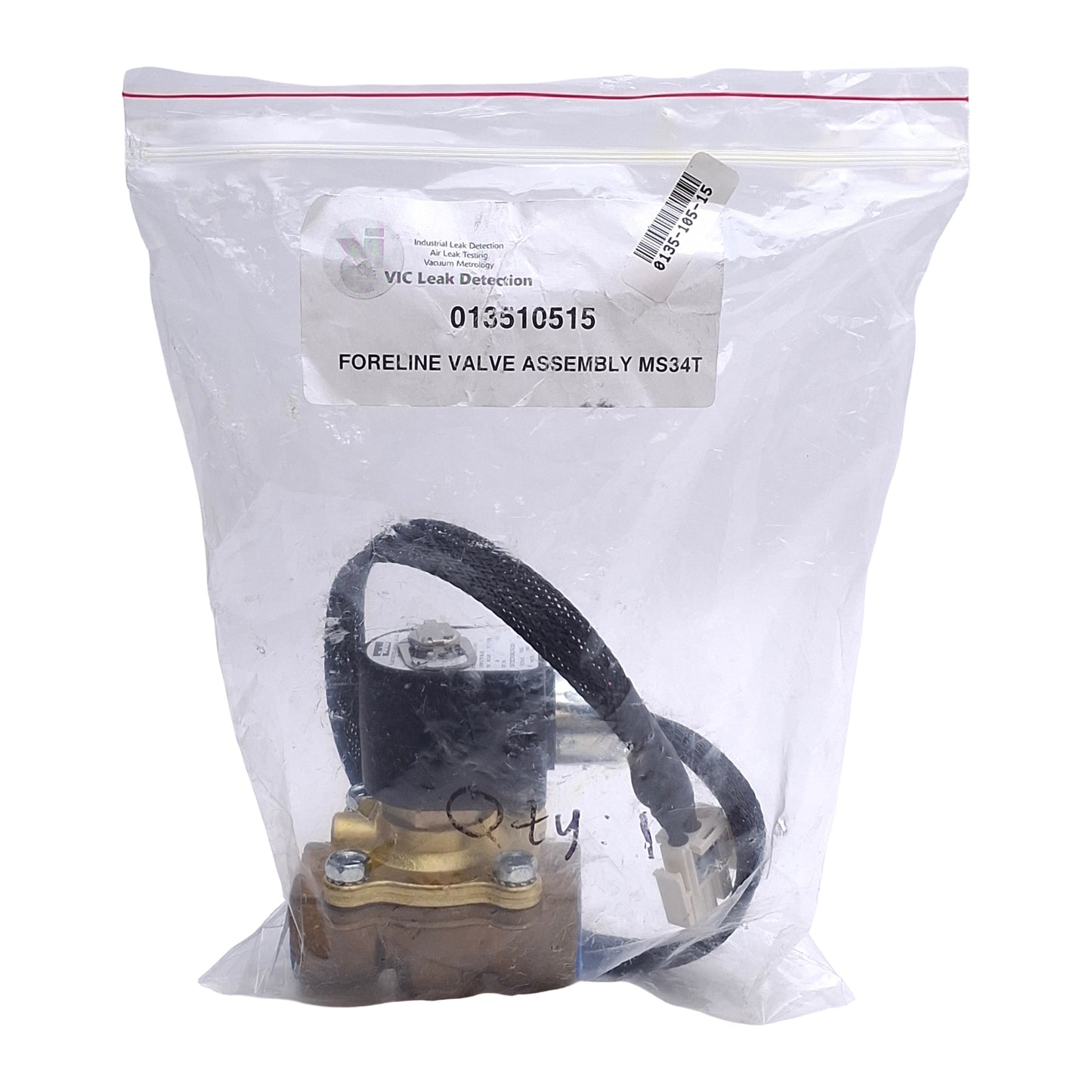 New – Open box Veeco 0135-105-15 Forline Valve Assembly For MS-34-T VIC Leak Detector