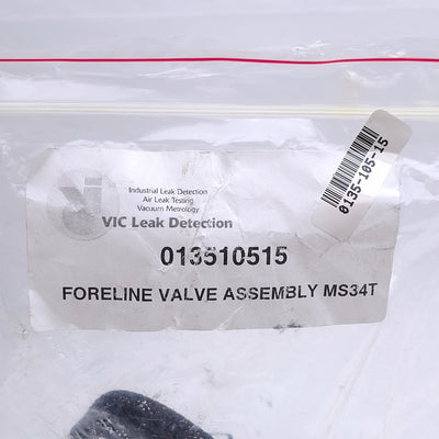 New – Open box Veeco 0135-105-15 Forline Valve Assembly For MS-34-T VIC Leak Detector