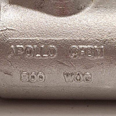 Used Apollo 76-601-01 Stainless Steel Ball Valve, 3-Way Diversion, 1/4in NPT *Handle*