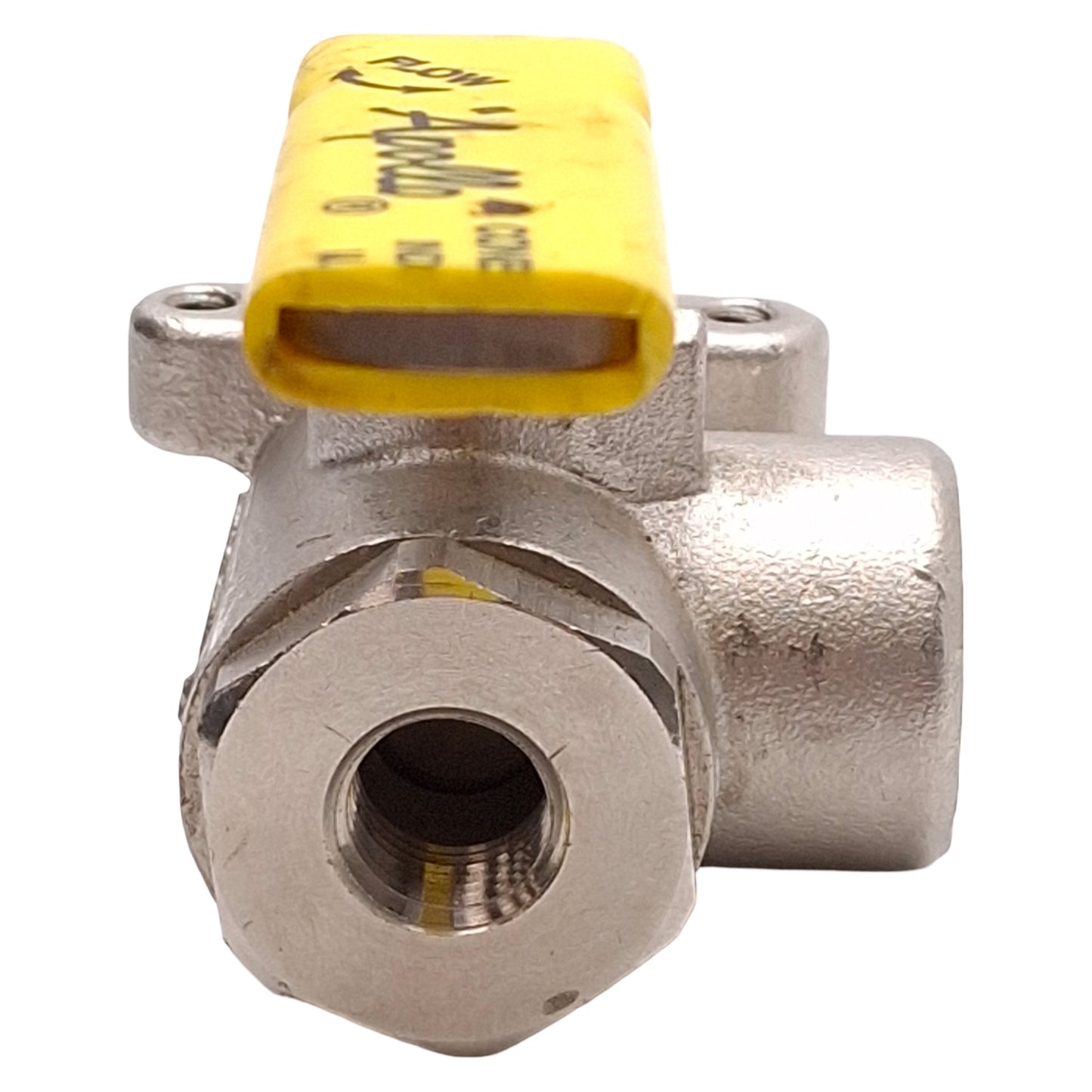 Used Apollo 76-601-01 Stainless Steel Ball Valve, 3-Way Diversion, 1/4in NPT *Handle*