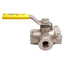 Used Apollo 76-601-01 Stainless Steel Ball Valve, 3-Way Diversion, 1/4in NPT *Handle*