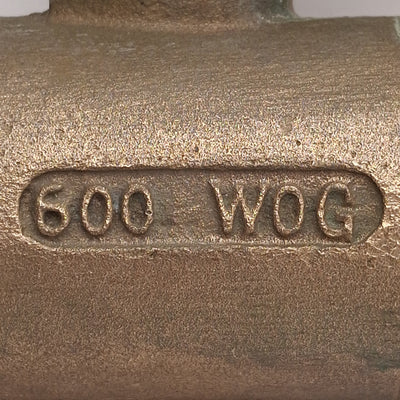 Used Apollo 80-105-01 Shut-Off Bronze Ball Valve, Manual Lever, 600 WOG, 1in NPT