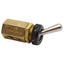 Used Clippard M-TV-3S Brass Toggle Valve, 3-Way NC, #10-32, 10bar Max, 125L/min, M12