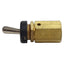 Used Clippard TV-3S Brass Toggle Valve, 3-Way NC, #10-32, 150psi Max, 135L/min
