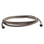 Used Stainless Steel Braided Hose, ø0.45in OD, 1/4in JIC #6 Flare Fittings, 12ft