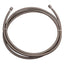 Used Stainless Steel Braided Hose, ø0.45in OD, 1/4in JIC #6 Flare Fittings, 12ft