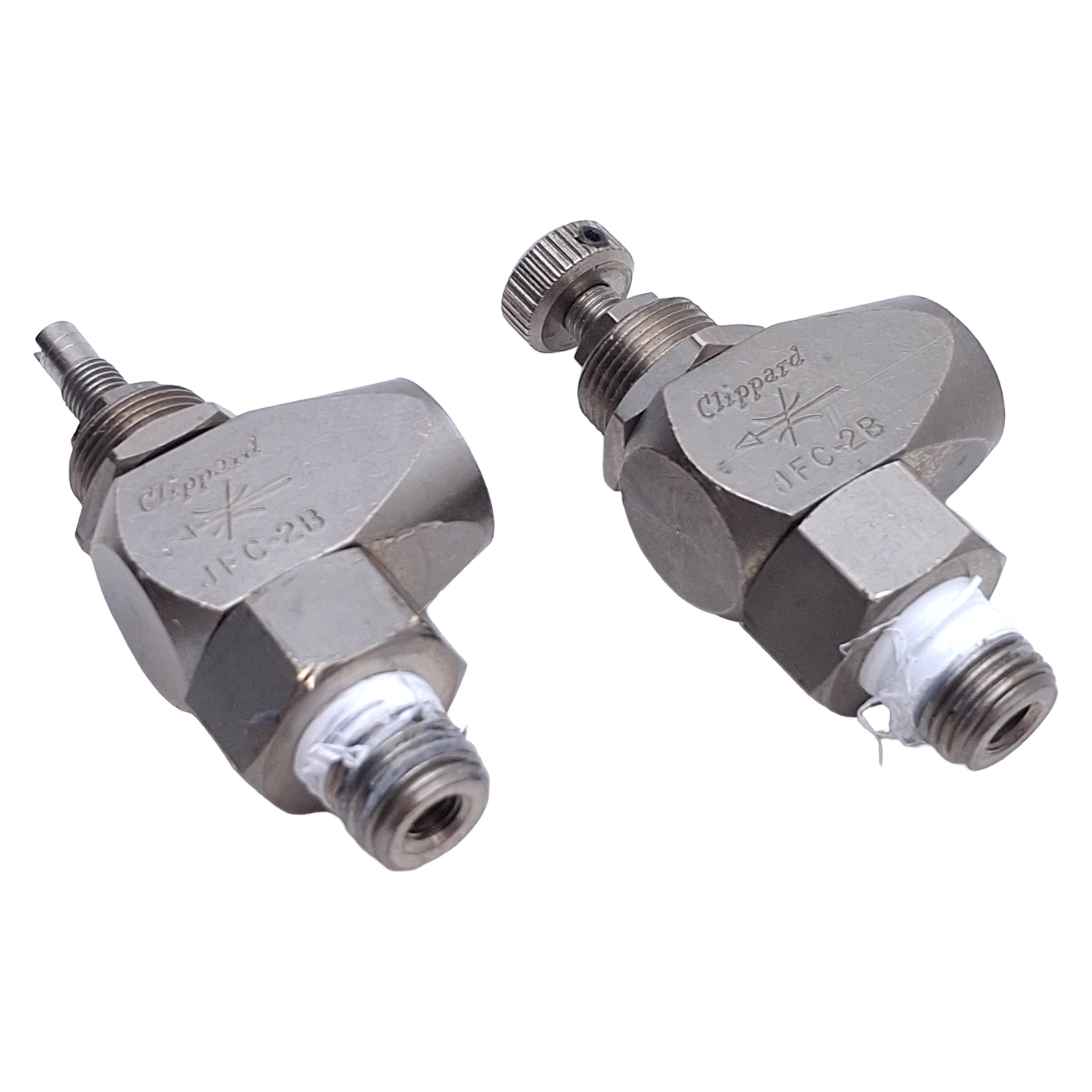 Lot of 2 Clippard JFC-2B Right Angle Flow Control 310l/min, 150psi Max ...