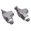 Used Lot of 2 Clippard JFC-2B Right Angle Flow Control 310l/min, 150psi Max, 1/8" NPT