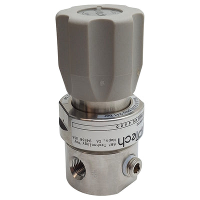 Used APTech AK1002S4PL4400 Pressure Regulator, 1-30psi Set, 3500psi In, 1/4in NPT