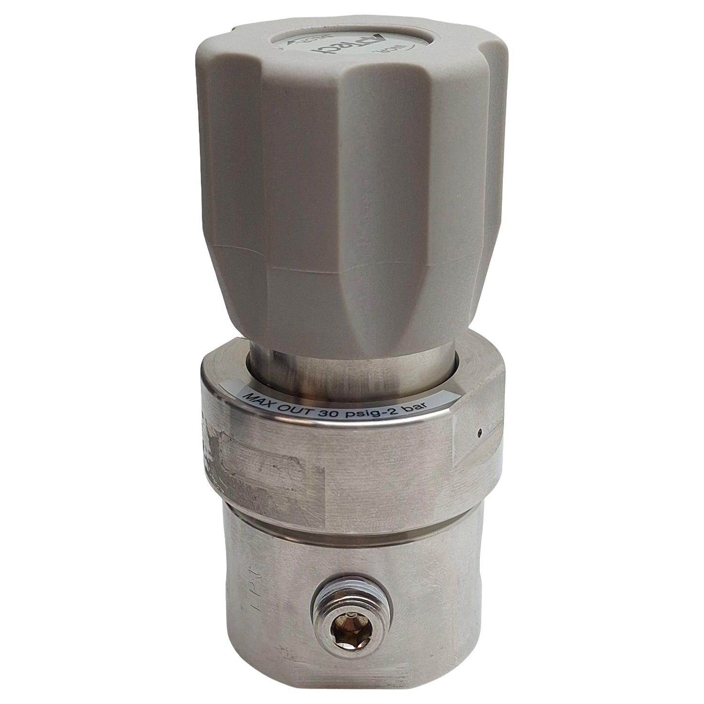 Used APTech AK1002S4PL4400 Pressure Regulator, 1-30psi Set, 3500psi In, 1/4in NPT