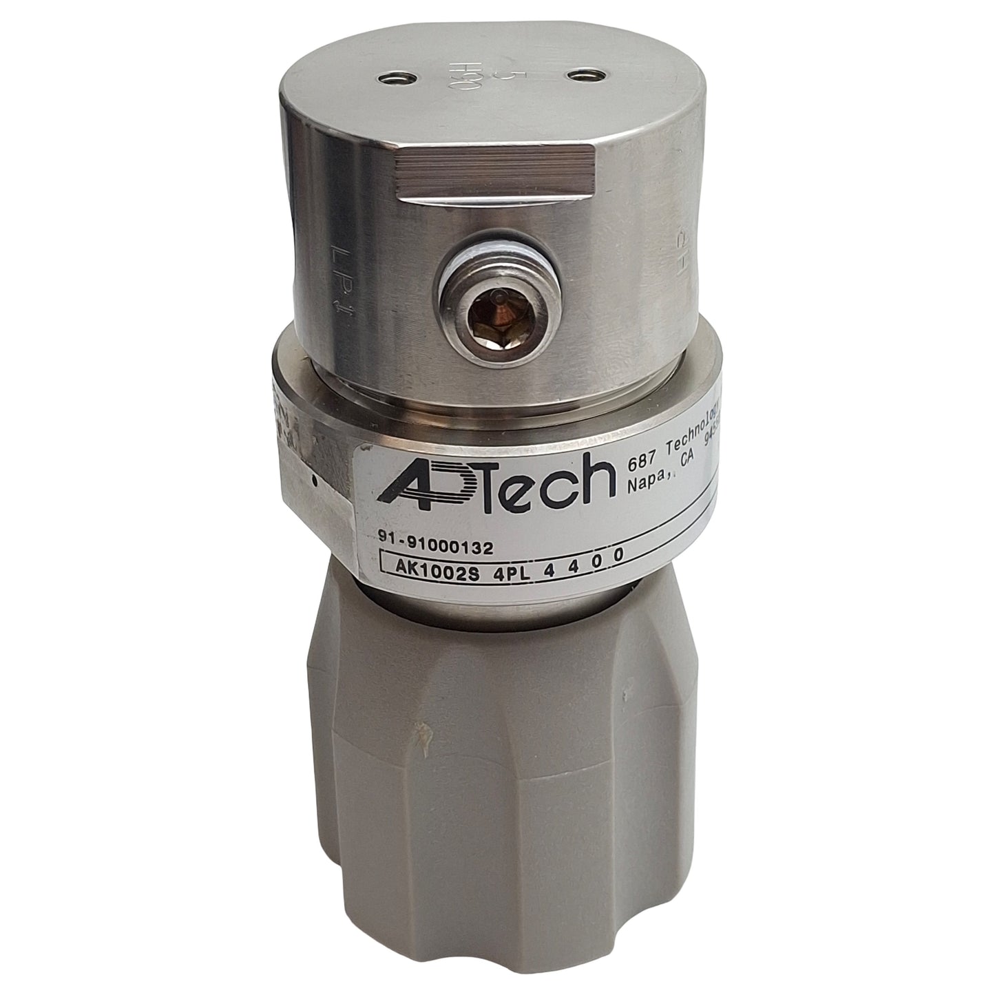 Used APTech AK1002S4PL4400 Pressure Regulator, 1-30psi Set, 3500psi In, 1/4in NPT