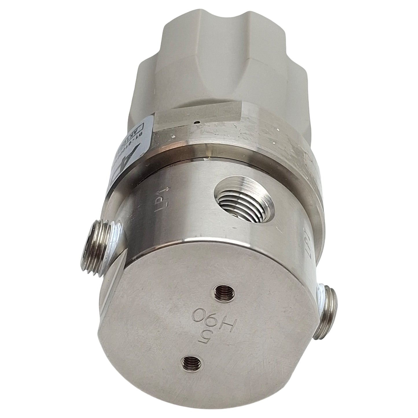 Used APTech AK1002S4PL4400 Pressure Regulator, 1-30psi Set, 3500psi In, 1/4in NPT
