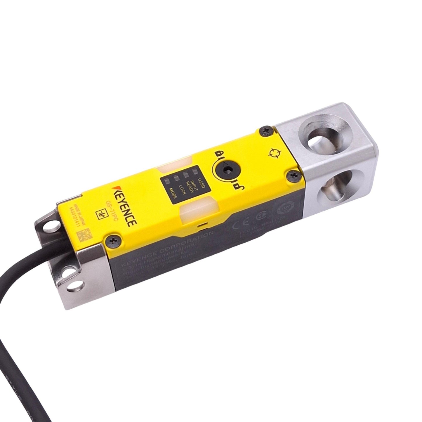 Used Keyence GS-71PC Safety Interlock Switch, 24VDC, PNP Out, 2000N Max, M12 8-Pin