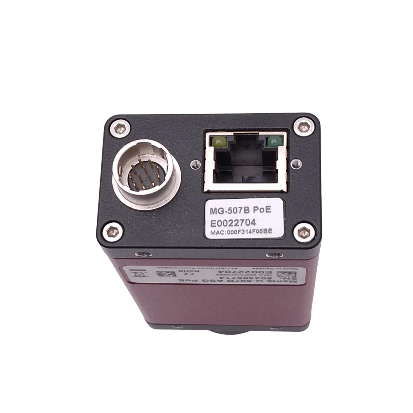 Used Allied Vision Manta G-507B GigE Camera, 2/3in CMOS, 5.1MP, PoE, C-Mount