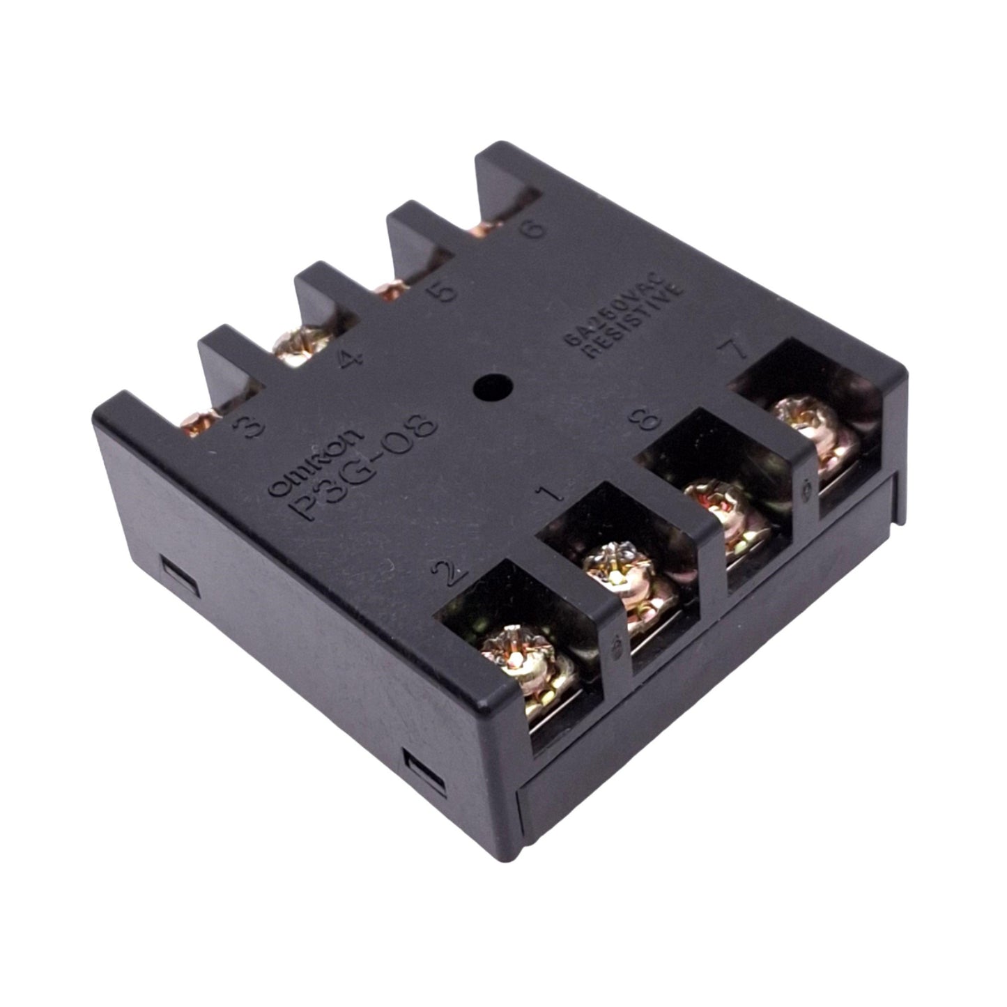 Used Omron P3G-08 Relay Socket, 8-Pin Octal to Screw Terminals, 250VAC 6A Max