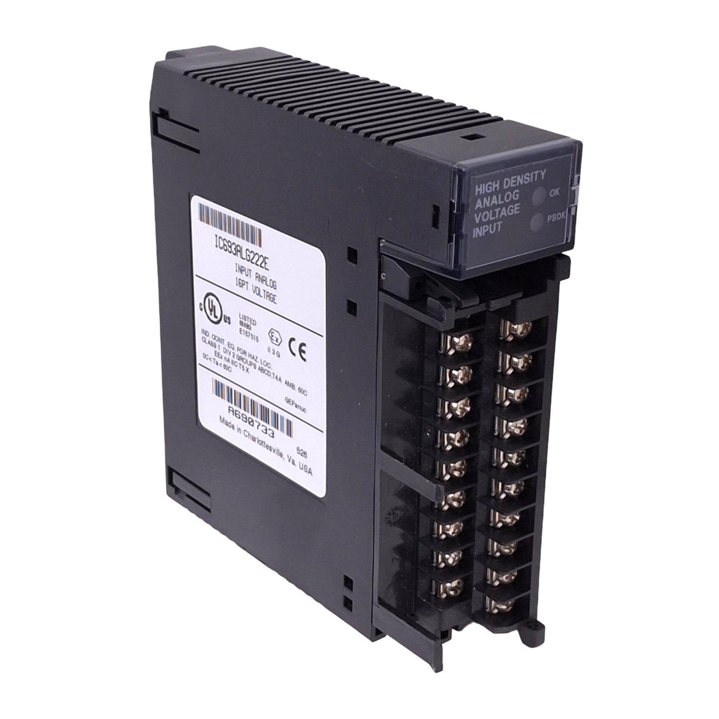 Used GE Fanuc IC693ALG222E Analog Input Module for 90-30 PLC, 16-Point, +-10V