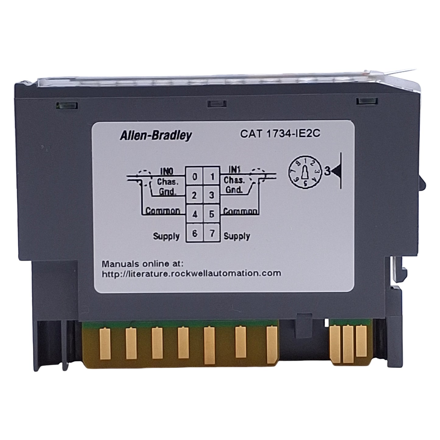 Used Allen Bradley 1734-IE2C POINT I/O Analog Input Module, 2-Input 4-20mA, 24VDC