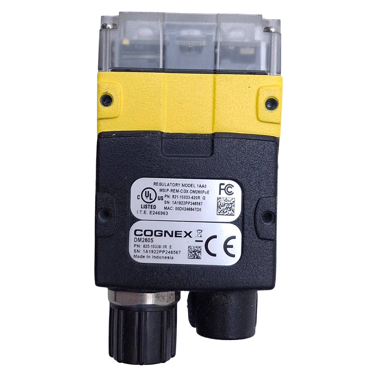 Used Cognex 825-10338-1R DM260S DataMan Fixed-Mount Barcode Scanner 752 x 480, PoE