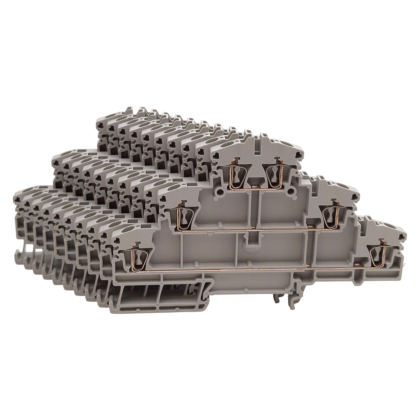 Used Lot of 10 Allen Bradley 1492-LTF3 Terminal Block, 3-Level, 6-Position, 15A 300V