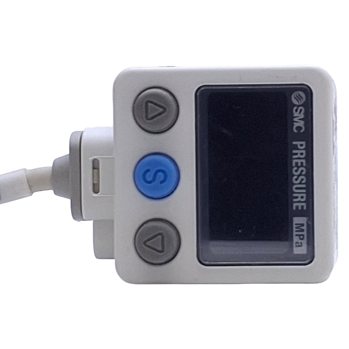Used SMC ISE40A-01-V Digital Pressure Switch, -0.1 to 1.0MPa, PNP, 1/8"NPT, 12-24VDC
