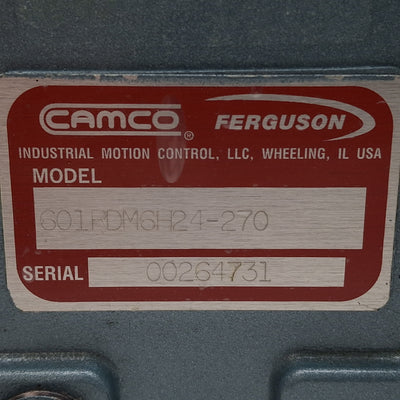 Used Camco 601RDM6H24-270 Rotary Index Drive, 25:1, 6-Stops, 270° Period, ø6.5in