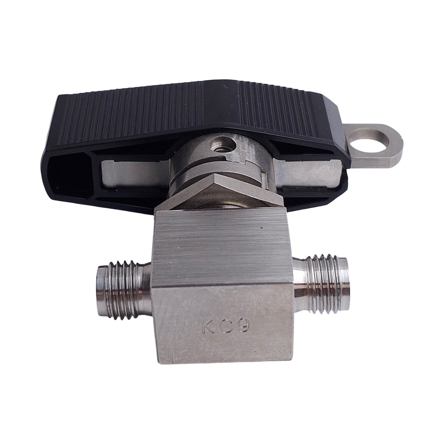 Used Swagelok SS-43GS4-LL 1-Piece Ball Valve w/ Latch Lock, 1/4in Tube, *No Nuts*