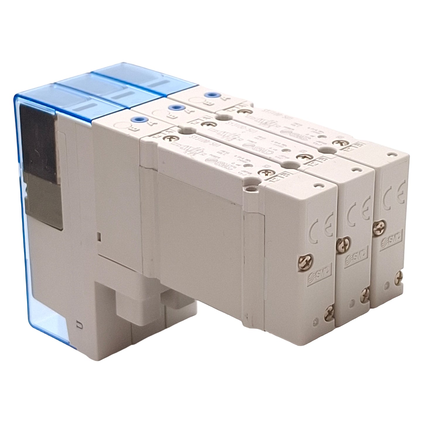 Used Lot of 3 SMC SY3100-5U1 Solenoid Valve, 2-Position Single, 0.7MPa, 24VDC Coil