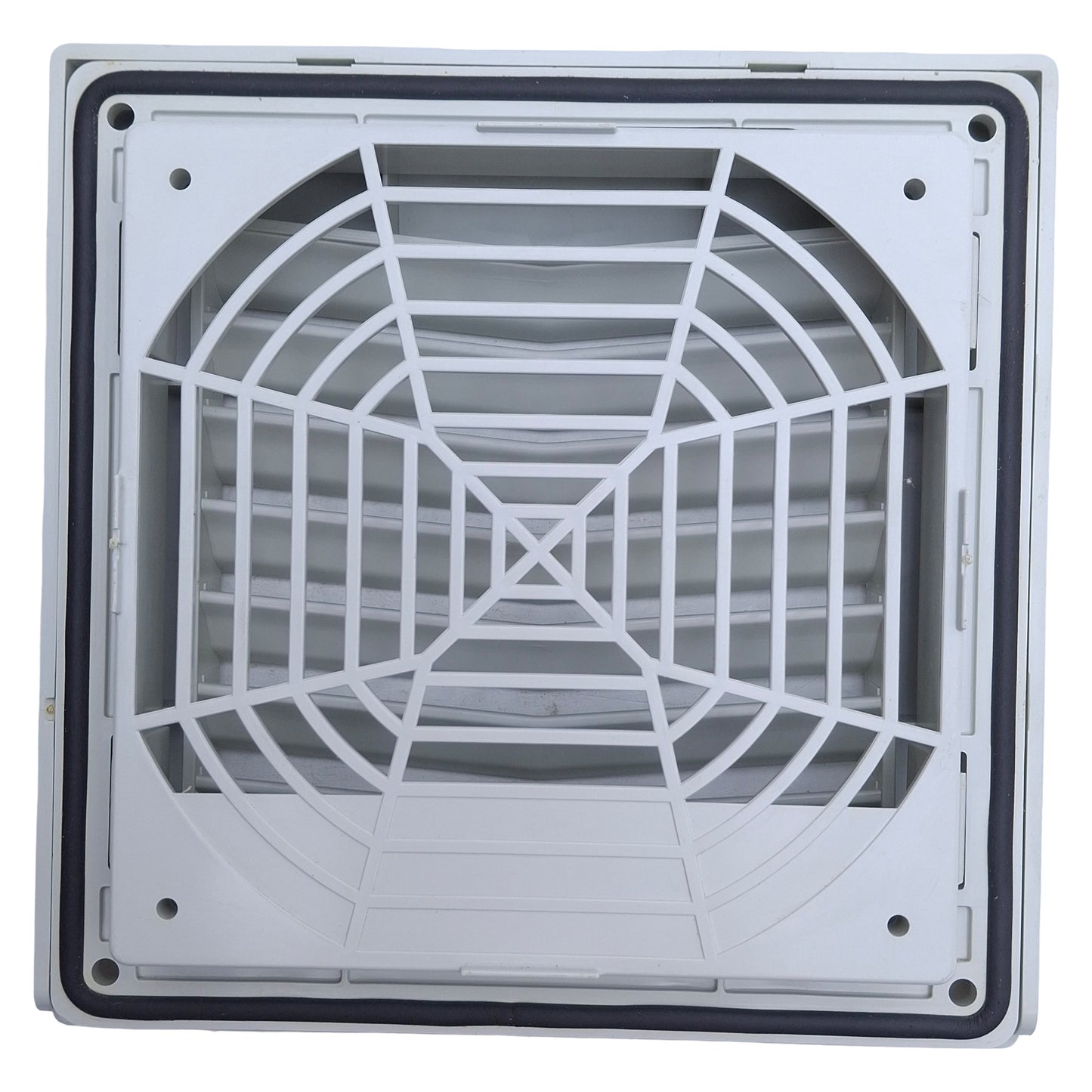 Used Hoffman Pentair HG0500404 Exhaust/Vent Grille 5" x 5", IP54, RAL 7035 Light Gray