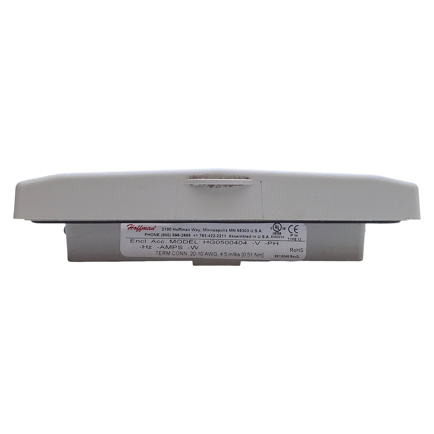 Used Hoffman Pentair HG0500404 Exhaust/Vent Grille 5" x 5", IP54, RAL 7035 Light Gray