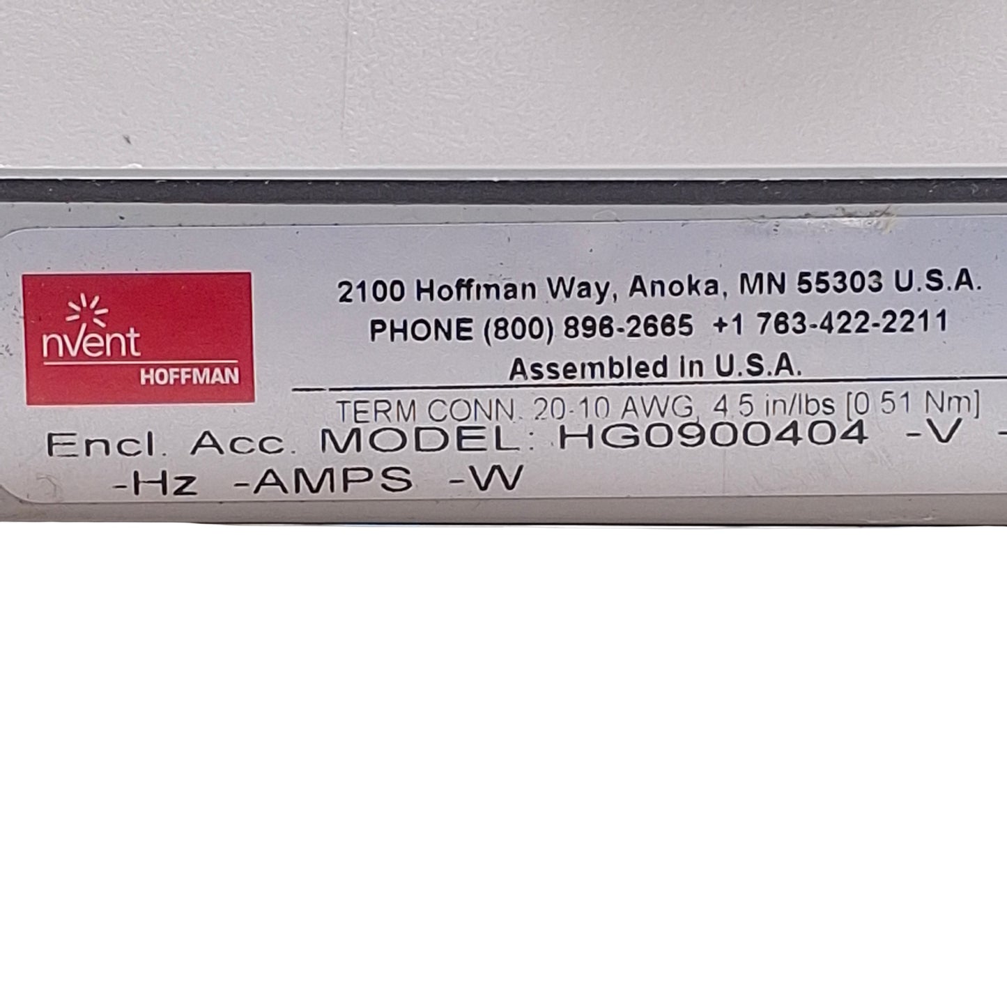 Used Hoffman Pentair nVent HG0900404 Enclosure 9" Filter Fan Exhaust/Vent Grille