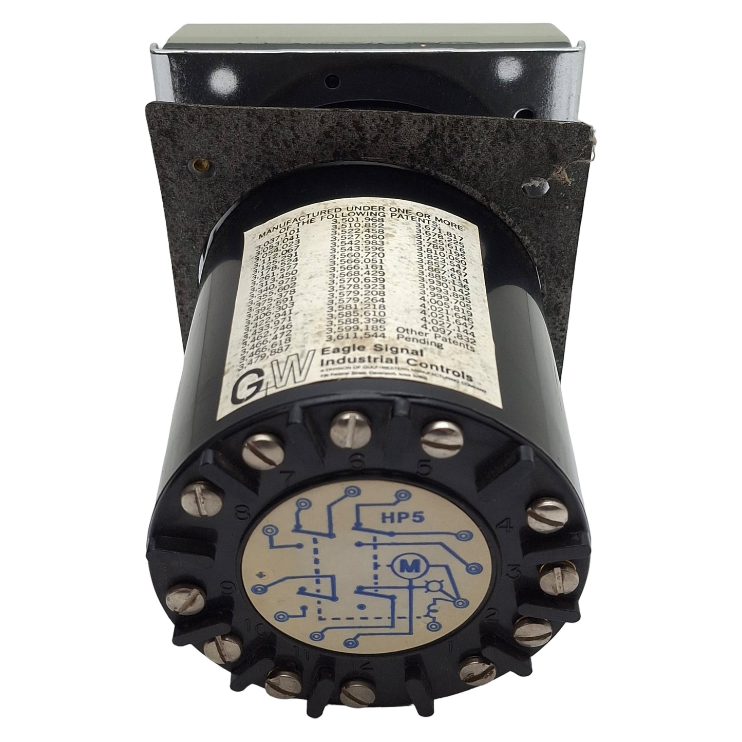Used Eagle Signal HP59A6 CYCL-FLEX Reset Timer, SPDT, 0-10hr Range, 10A 120VAC