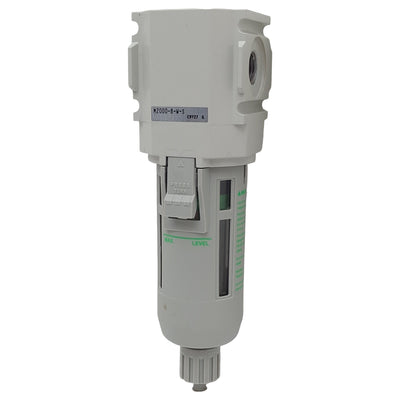 Used CKD M2000-8-W-S Oil Mist Filter, 0.1-1MPa, Rc1/4, 0.3µm Filtration, 25cm³ Drain