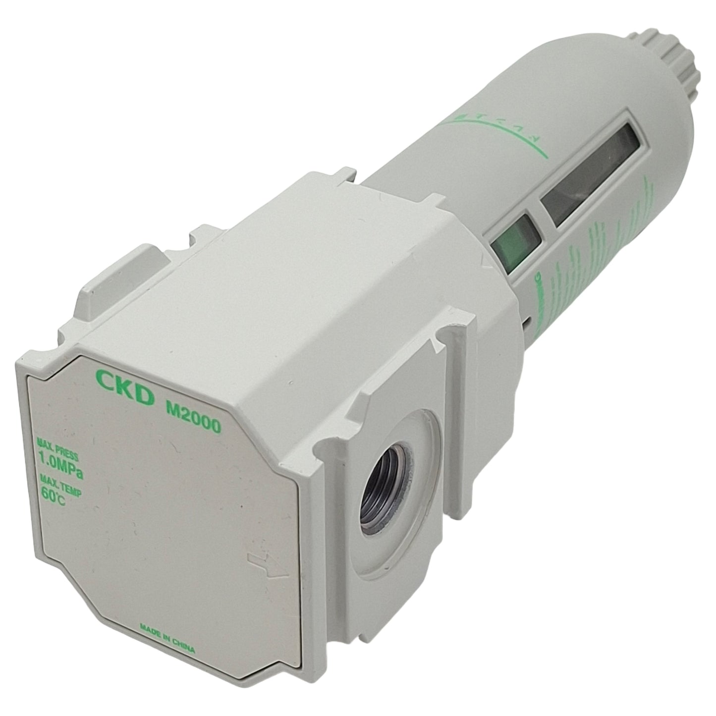 Used CKD M2000-8-W-S Oil Mist Filter, 0.1-1MPa, Rc1/4, 0.3µm Filtration, 25cm³ Drain